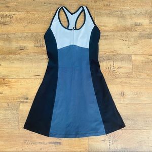 Bebe sport athletic dress, black white blue